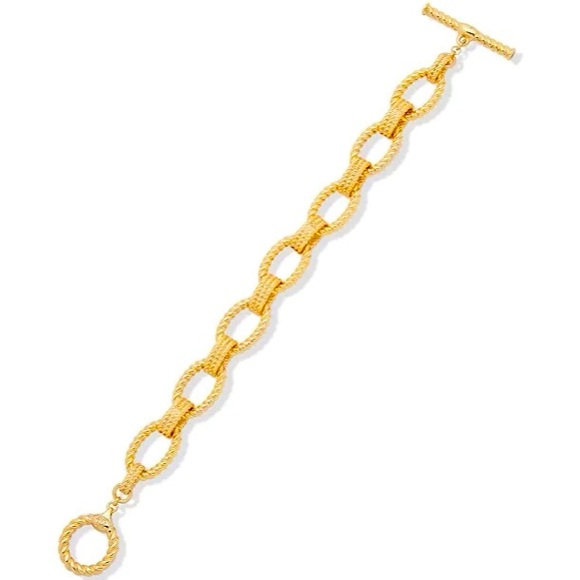 Lauren Ralph Lauren Gold Rope Link Flex Bracelet - Picture 1 of 6